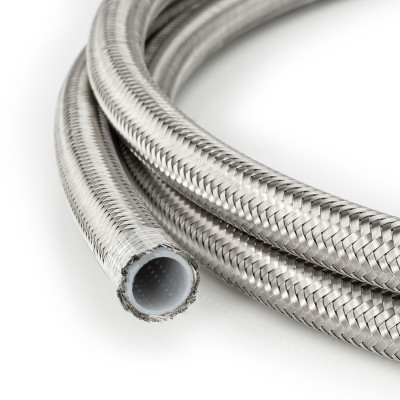 AN10 PTFE Stainless Braided Fuel Oil Hose Line