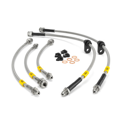 Toyota Corolla Sprinter AE86 JDM Front and Rear Discs 1983-1987 Brake Lines HEL Stainless Steel Braided