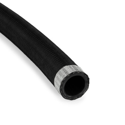 AN12 Rubber Black Nylon Braided Fuel Oil Coolant Hose Line
