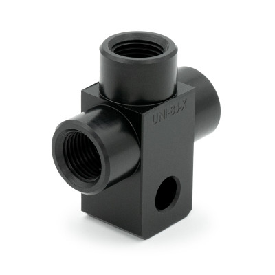 HEL Aluminium AN3 Female T-Piece Adapter with 6mm Mounting Hole